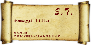 Somogyi Tilla névjegykártya